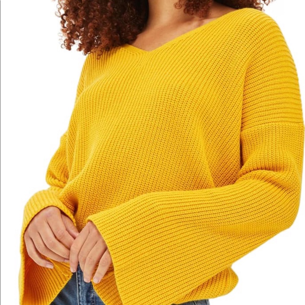 Top shop lattice back sweater